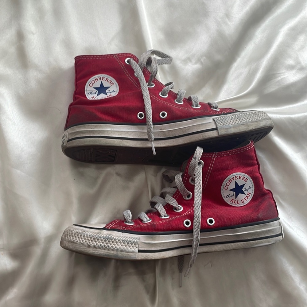 Women’s red Chuck Taylor converse